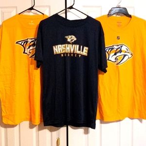 (X3) Nashville Predators T-Shirts, XL